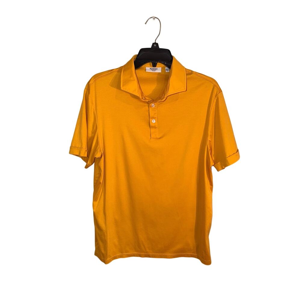 Murano Collezione Men’s Large Slim Fit Golden Yellow Short Sleeve Polo Shirt